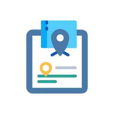 konum vektörü düz renk simgesi