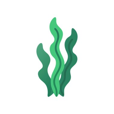 Beyaz arkaplanda yosun vektör simgesi