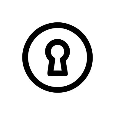 vektör ince çizgi simgesini kilitle