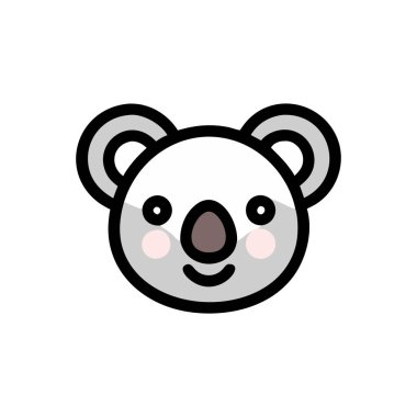 Ayı vektör renk çizgisi simgesi