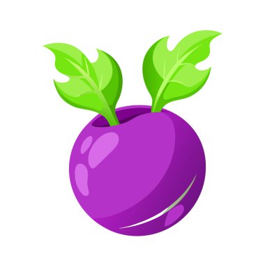Mor kiraz simgesinin vektör illüstrasyonu