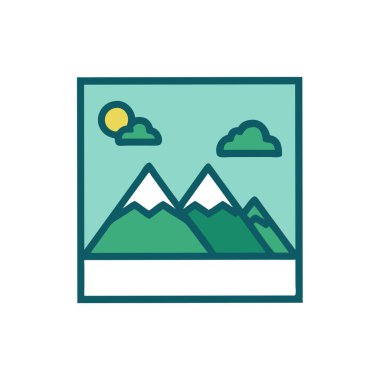 vektör dağ simgesi
