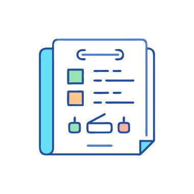 kontrol listesi vektör rengi