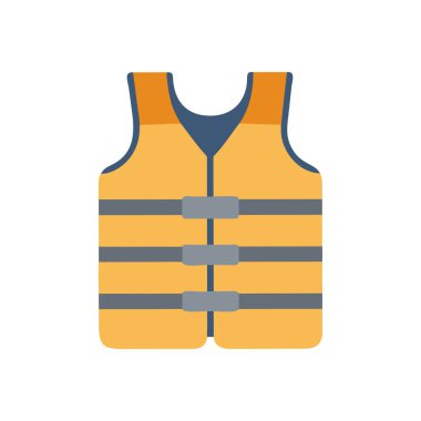 yelek vektörü düz renk simgesi