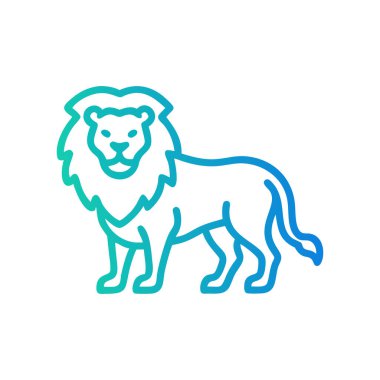 Aslan simge vektör işareti ve beyaz arka plan üzerinde izole sembolü