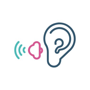 kulak simgesi vektör illüstrasyonu