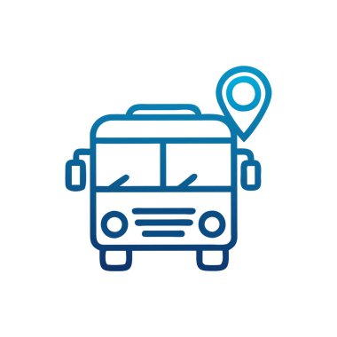 Harita simgesine sahip bus