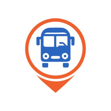 Harita pin tasarım şablonu, ulaşım ve dağıtım konsepti ikon tasarımı, vektör sembolü, illüstrasyon