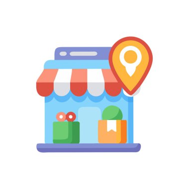 Bir alışveriş mağazasının vektör çizimi