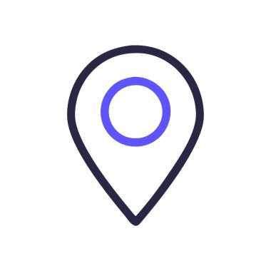 konum vektör simgesi beyaz arkaplanda izole edildi