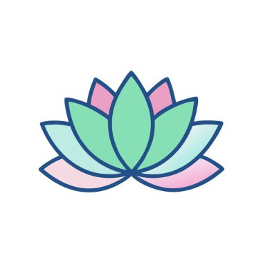 Lotus çiçeği nilüfer ikonunda