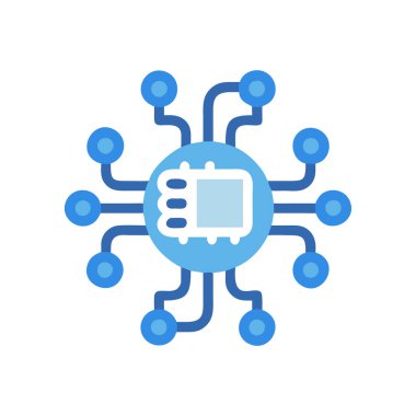 Cpu simgesine sahip devre kartı, satır biçimi