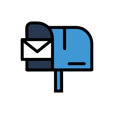 Posta kutusu simgesi vektörde. Logotype