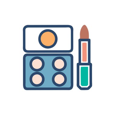 Fırça ve göz gölgeli makyaj paleti