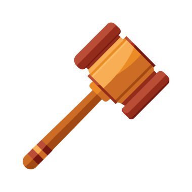 Yargıç Tokmak simgesi, düz stil