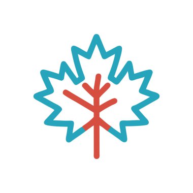 Akçaağaç yaprağı vektör tasarım simgesi beyaz üzerinde izole