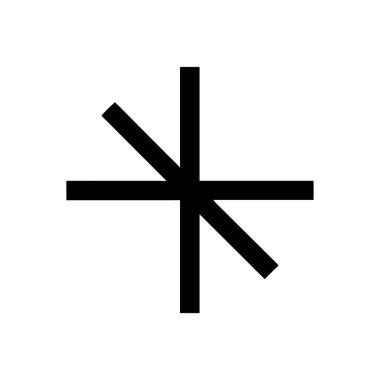 çapraz vektör ince çizgi simgesi deseni