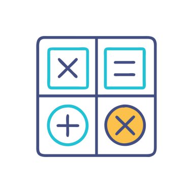 Matematik simgesi vektör işareti ve sembol beyaz arkaplan, matematik konsepti