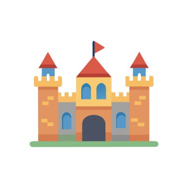 Beyaz arkaplanda kale vektör illüstrasyonu