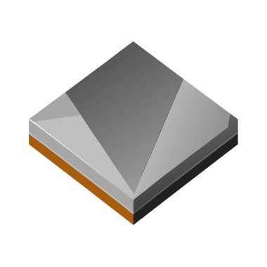 3 boyutlu gümüş ve altın elmaslar.