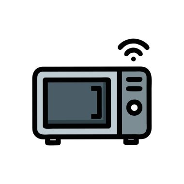 Vektör olarak mikrodalga ikonu. logotype