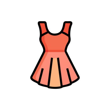 elbise vektörü düz renk simgesi