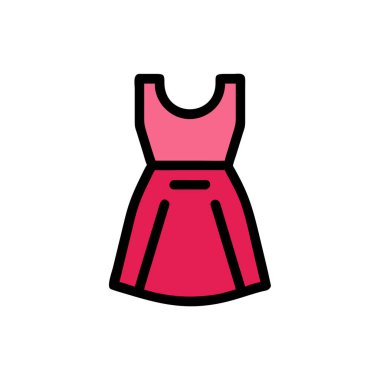 elbise vektörü renk çizgisi simgesi
