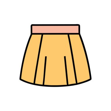 etek vektörü düz renk simgesi