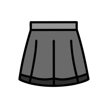 etek simgesi vektörü web ve mobil uygulama tasarımınız için beyaz arkaplanda izole edildi, etek logosu konsepti