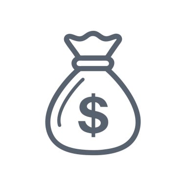 Beyaz arkaplanda izole edilmiş modada para simgesi.