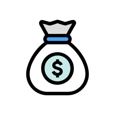 para vektörü renk çizgisi simgesi