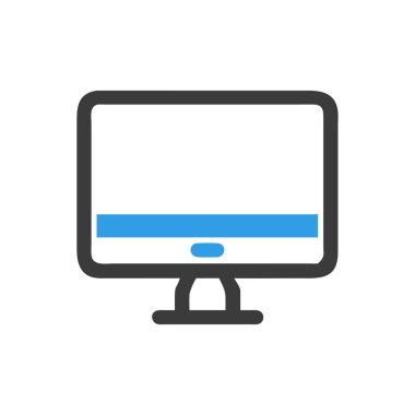 Bilgisayar monitörü vektör simgesi