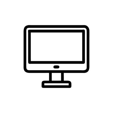 bilgisayar vektörü ince çizgi simgesi