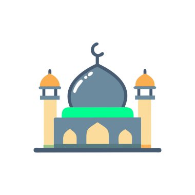 İslami cami vektör renk simgesi