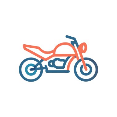 motosiklet simgesi, vektör illüstrasyonu