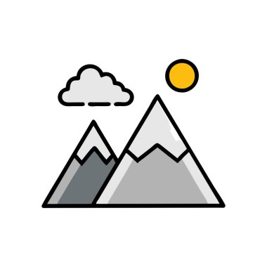 Dağ simgesini, anahat stili