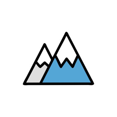 Şeffaf bir arkaplanda dağ vektör çizimi. Birinci kalite semboller. Konsept ve grafik tasarımı için simgeler.