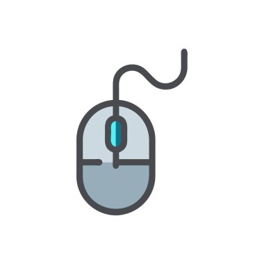 fare vektörü düz renk simgesi