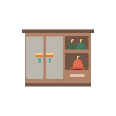 Ayna yassı ikonlu gardırop