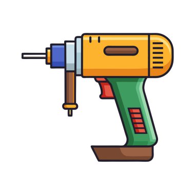 tornavida aracı karikatür vektör çizim grafik tasarımı