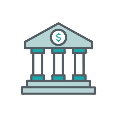 Şeffaf bir arkaplanda banka vektör çizimi. Birinci kalite semboller. Konsept ve grafik tasarımı için vuruş simgesi.