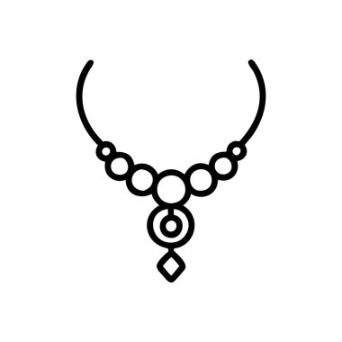 necklace vector line icon desig