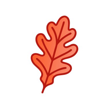 Beyaz arkaplan vektör illüstrasyon tasarımında sonbahar yaprakları