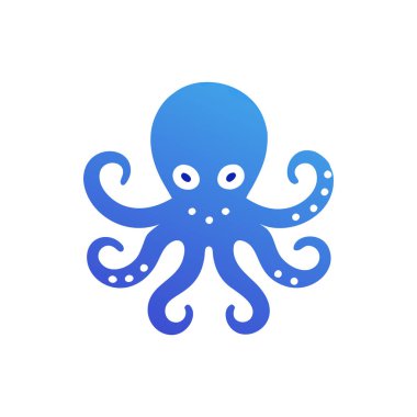 ahtapot simgesi vektör çizim şablonu