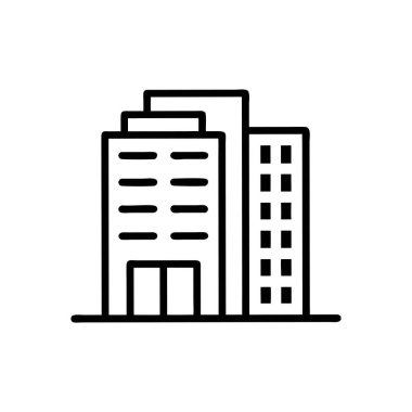 şehir vektörü ince çizgi simgesi