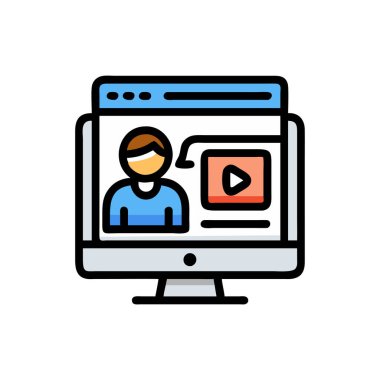 video oynatıcı simgesi, vektör illüstrasyon tasarımı