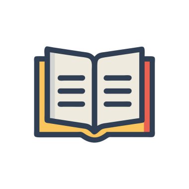 kitap simgesi vektör illüstrasyonu