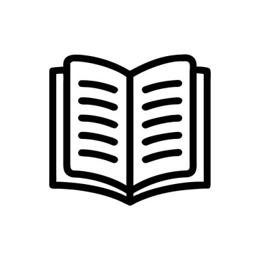 kitap vektörü ince çizgi simgesi