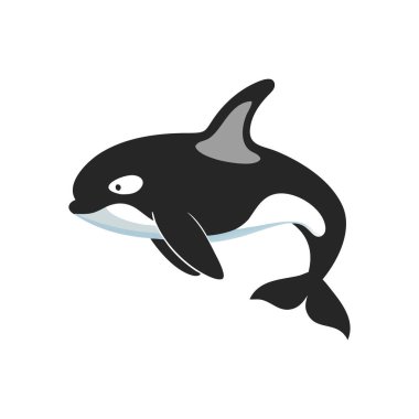 İzole edilmiş yunus hayvan vektör tasarımı