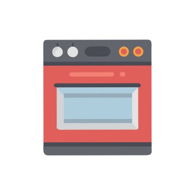 fırın düz vektör simgesi
